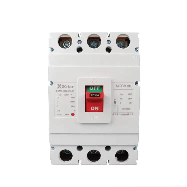 1250 Amp 3 পোল 600v Mccb সার্কিট ব্রেকার